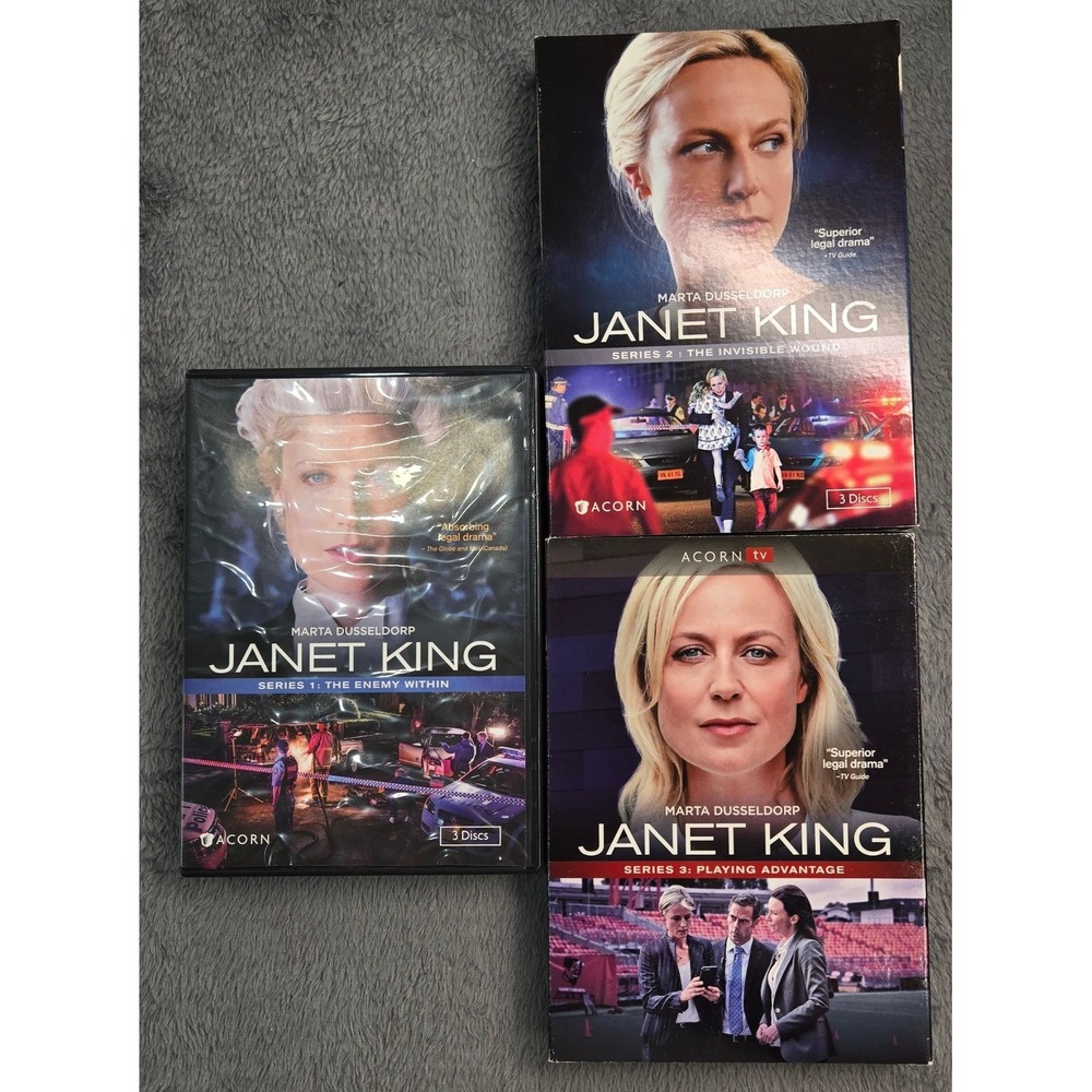 Janet King Series 1 2 3 DVD Set Marta Dusseldorp Acorn TV Australian Legal Drama - Picture 1 of 1